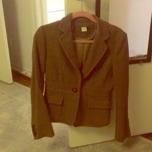 J Crew Wool Herringbone Blazer